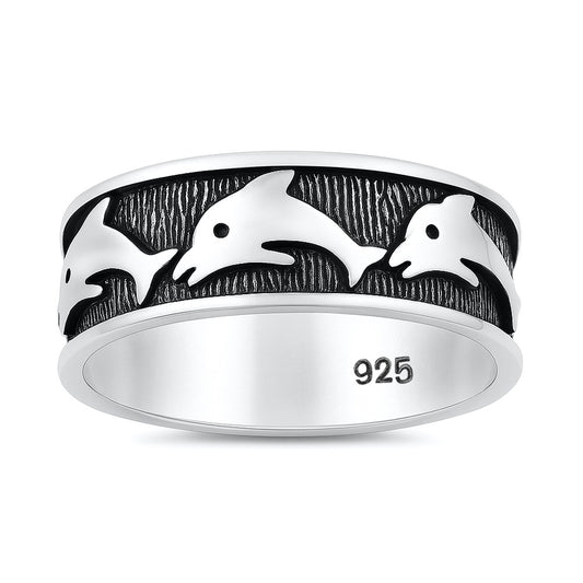 Silver Ring - Dolphin