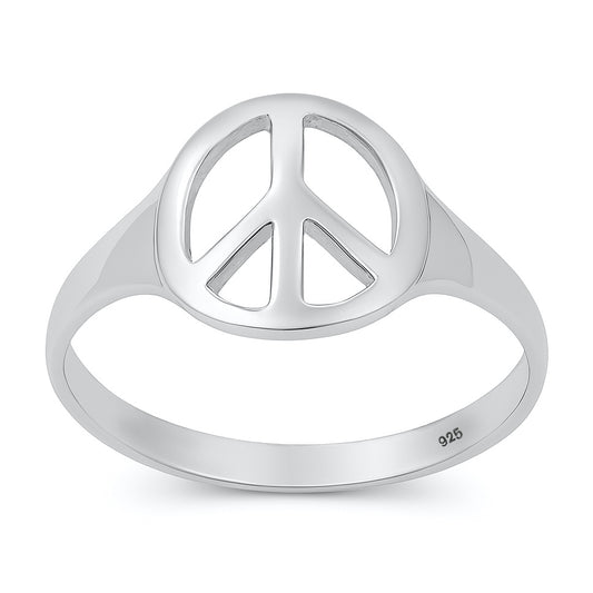Silver Ring - Peace Sign