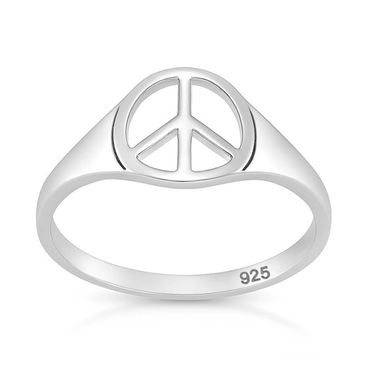 Silver Ring - Peace Sign