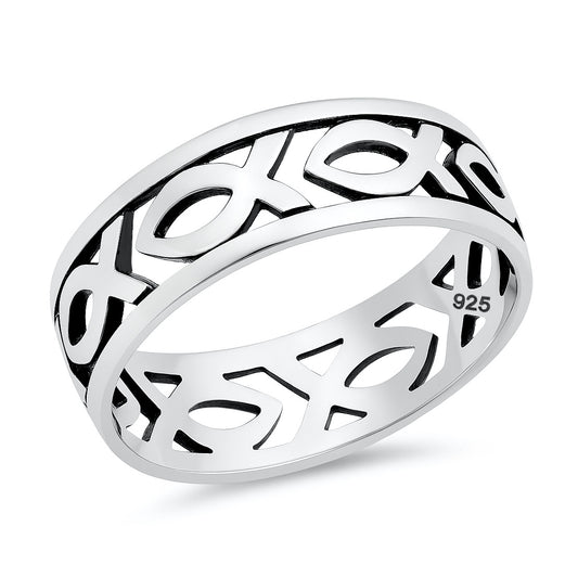 Silver Ring - Christian Fish