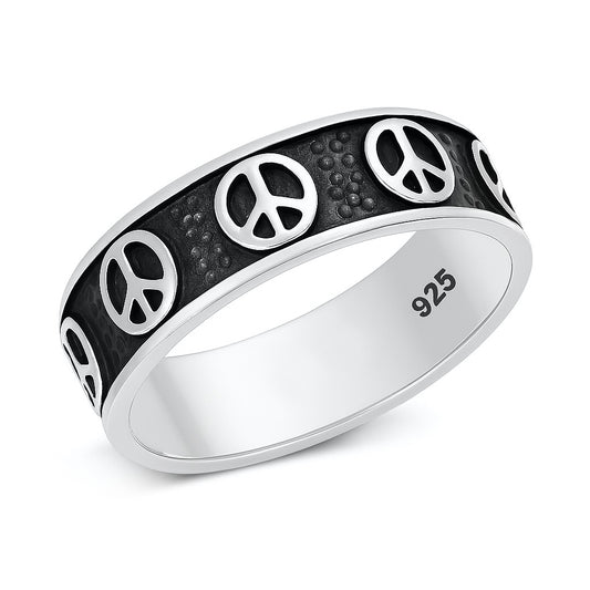 Silver Ring - Peace Sign