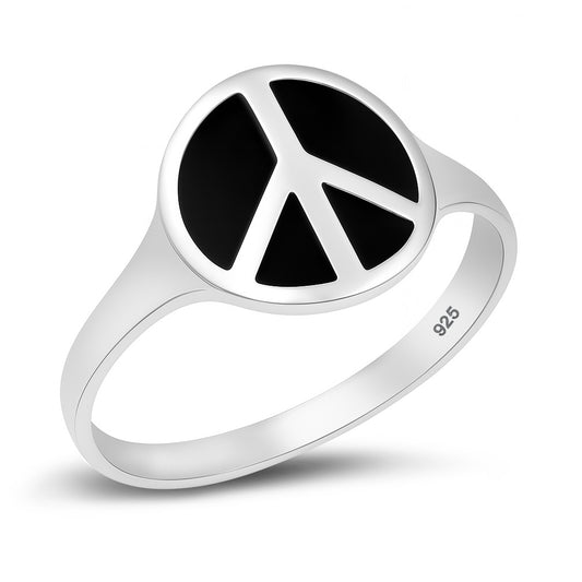 Silver Ring - Peace Sign