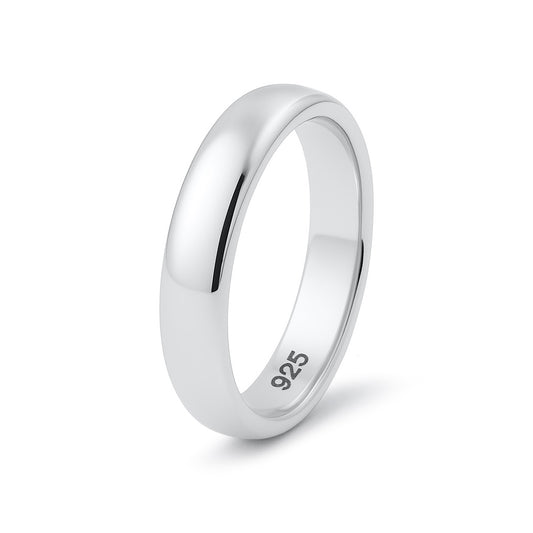Silver Wedding Band - 4 mm