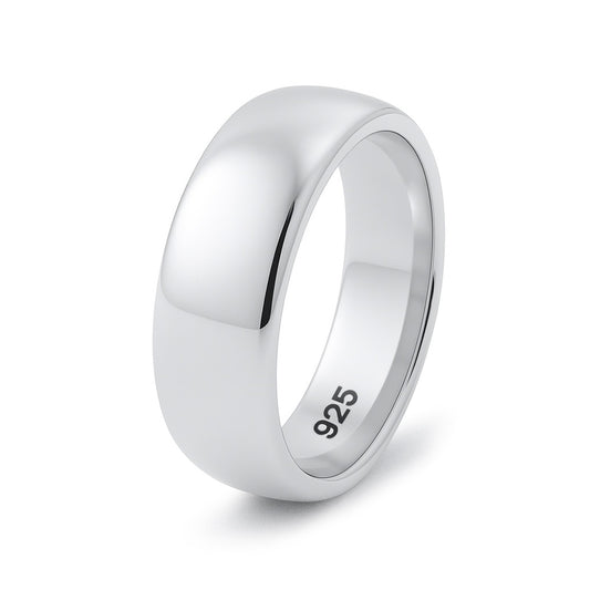 Silver Wedding Band - 7 mm