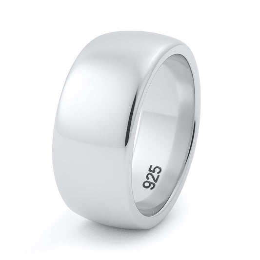Silver Wedding Band - 10 mm
