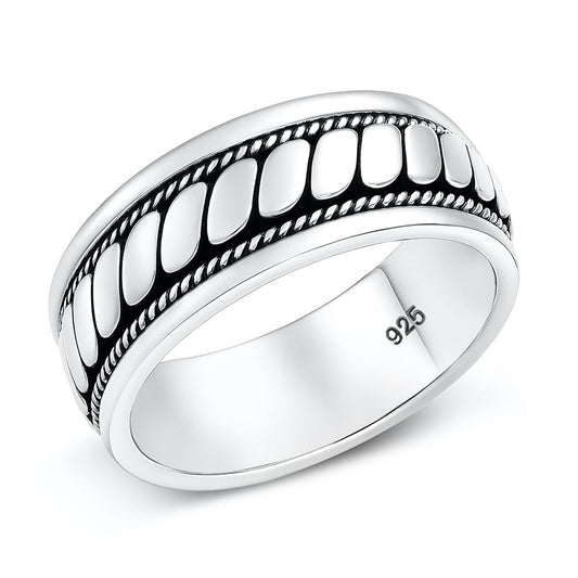 Silver Ring - Rope Design