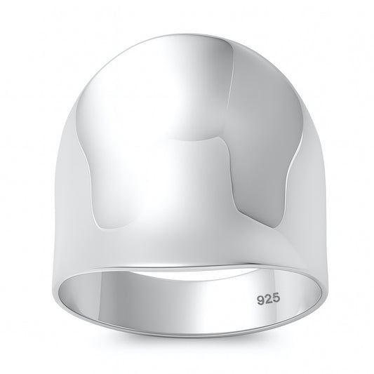 Silver Ring - Concave Band