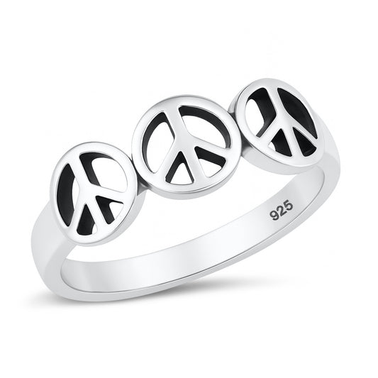 Silver Ring - Peace Sign