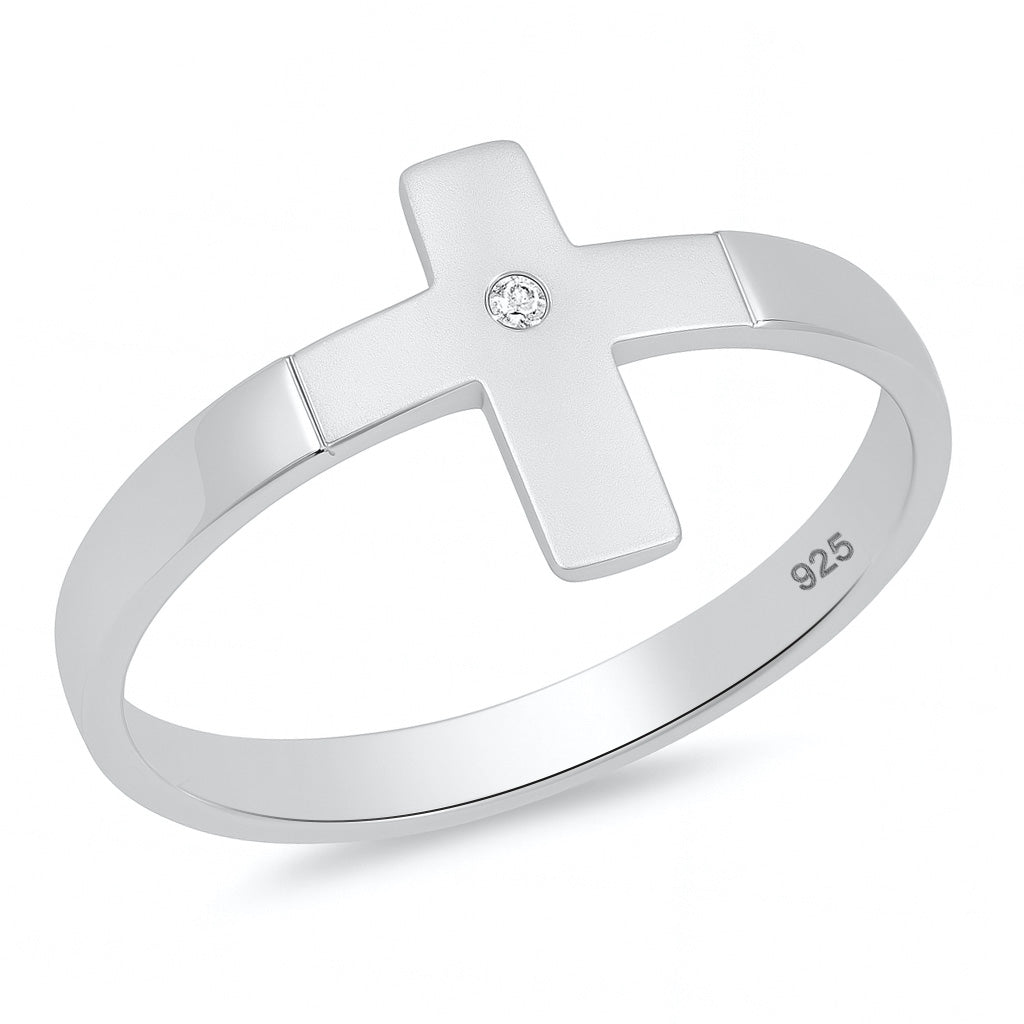 Silver Cross Ring