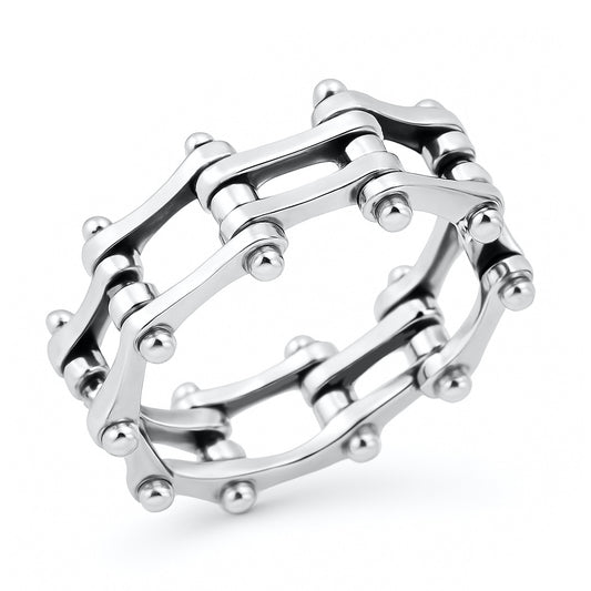Silver Ring - Bike Chain