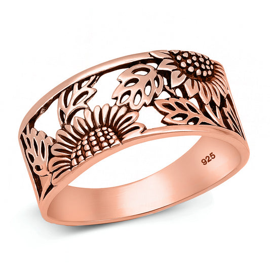 Silver Ring - Sunflower