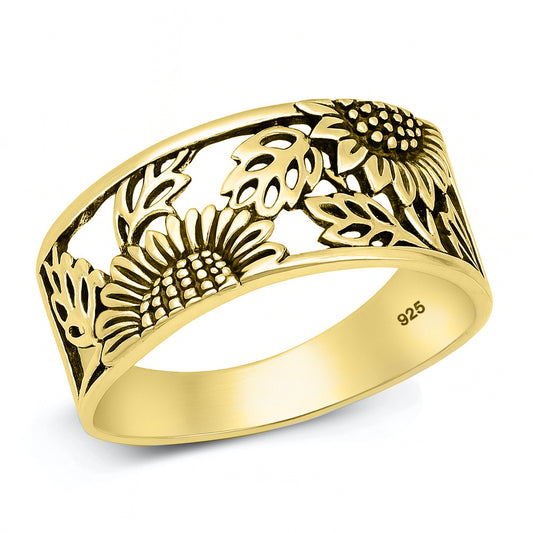 Silver Ring - Sunflower