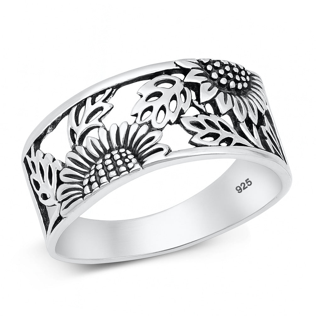 Silver Ring - Sunflower
