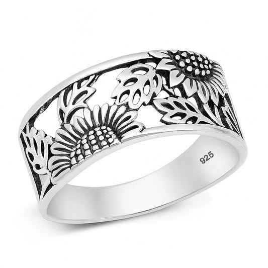Silver Ring - Sunflower