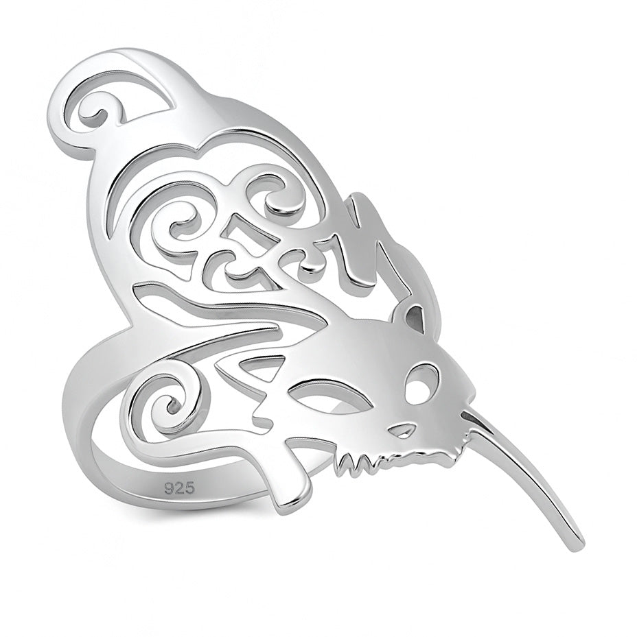 Silver Ring - Cat