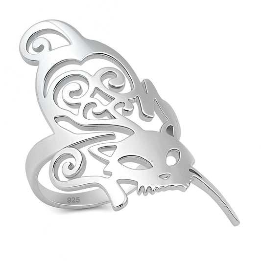 Silver Ring - Cat