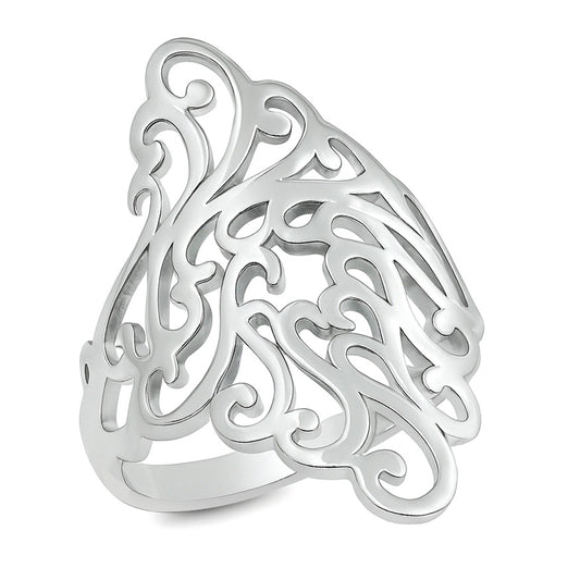 Silver Ornate Filigree Ring