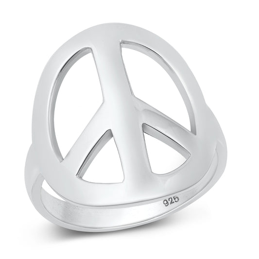 Silver Ring - Peace Sign