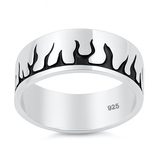 Silver Ring - Flame