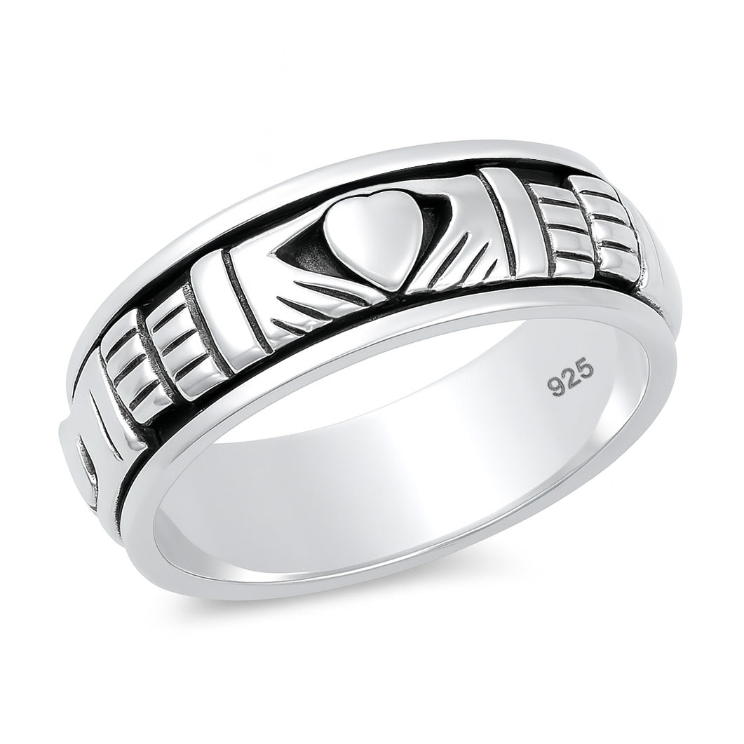 Silver Ring - Claddagh Spinner