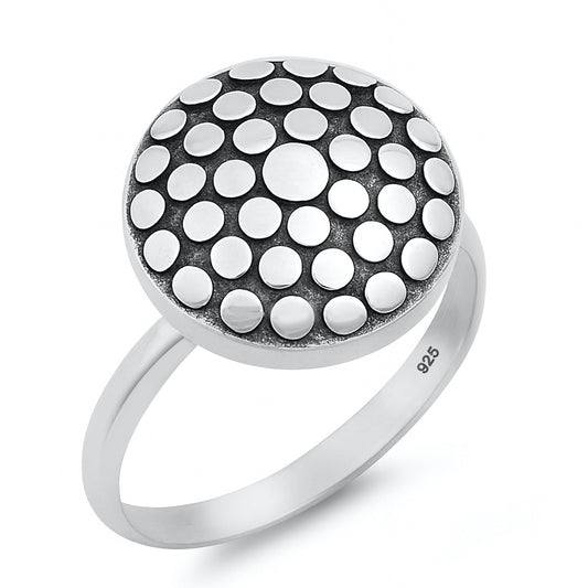 Silver Dot Pattern Ring