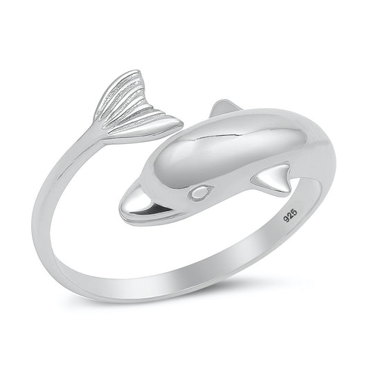 Silver Ring - Dolphin