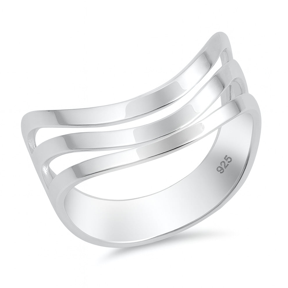 Silver Triple Wave Ring