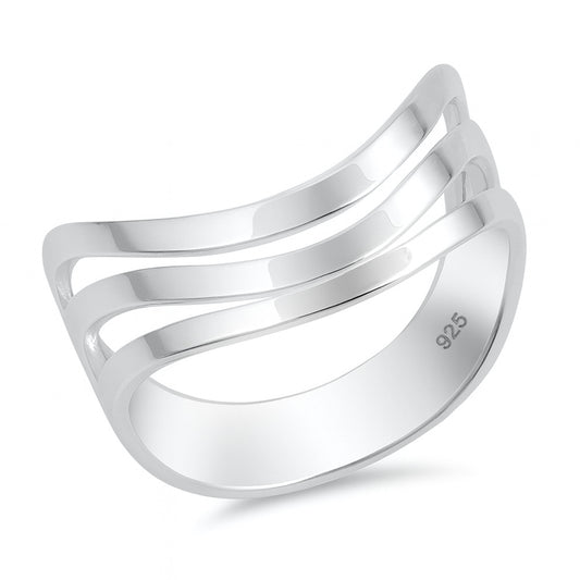 Silver Triple Wave Ring