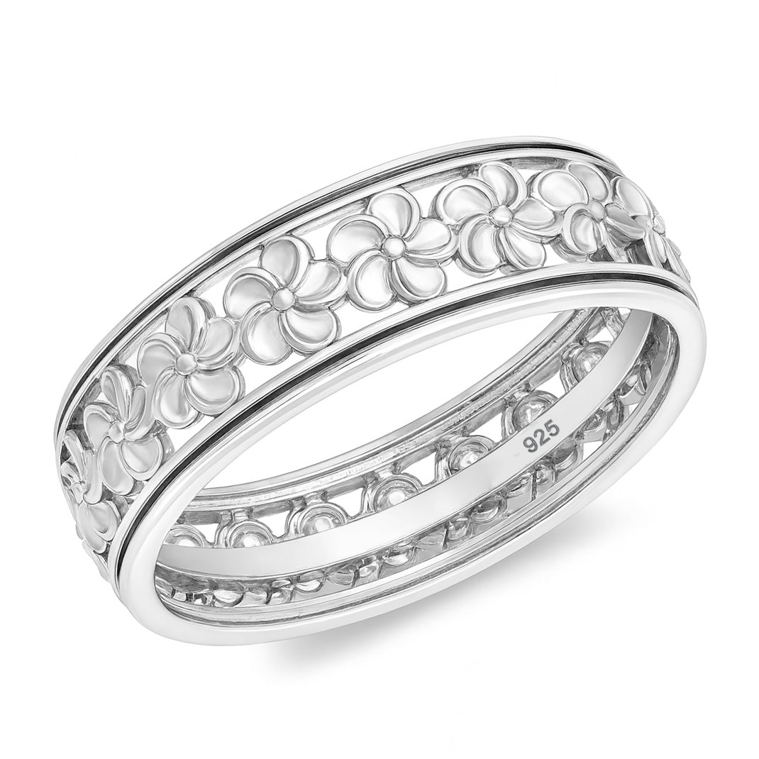 Silver Ring - Plumeria