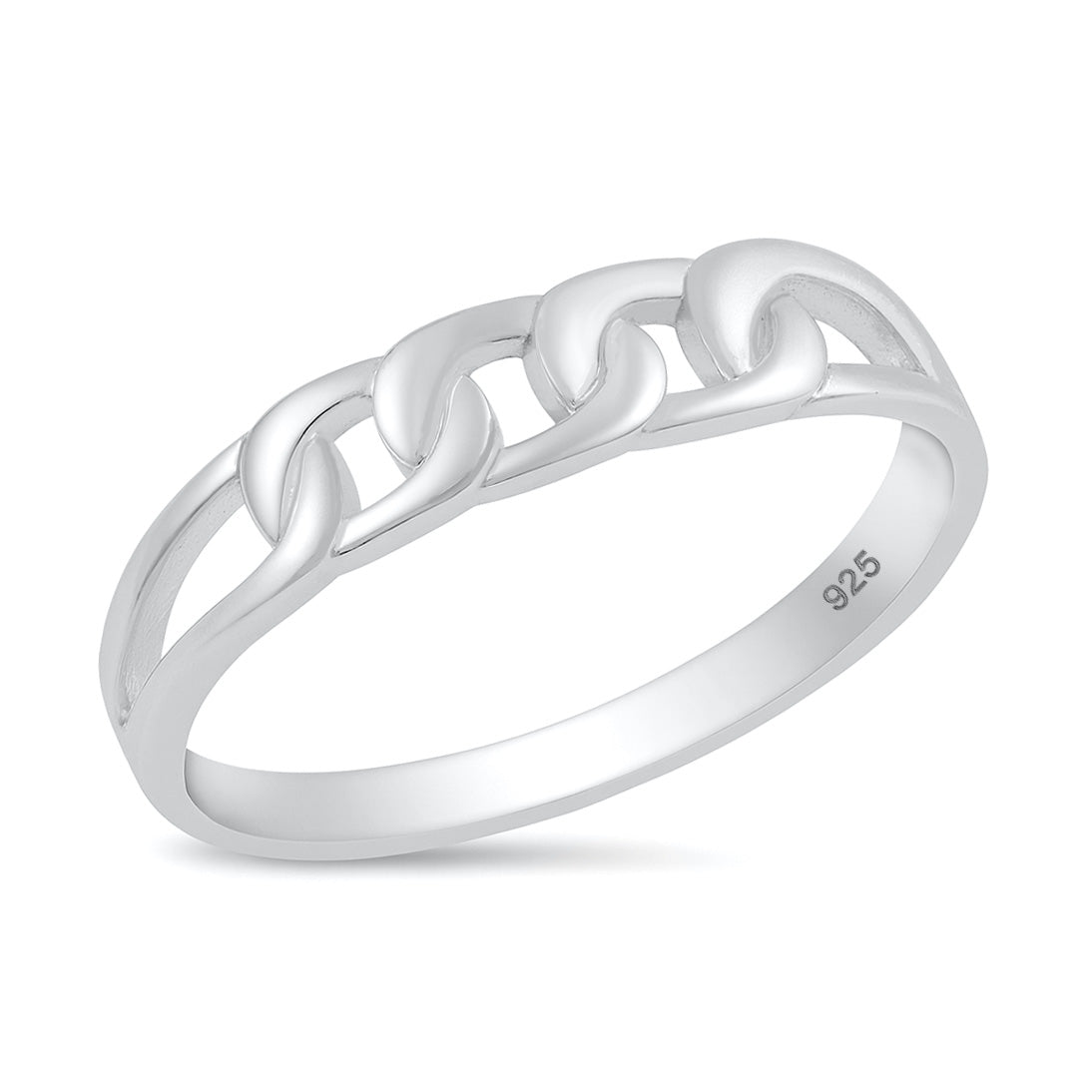 Silver Chain Link Ring