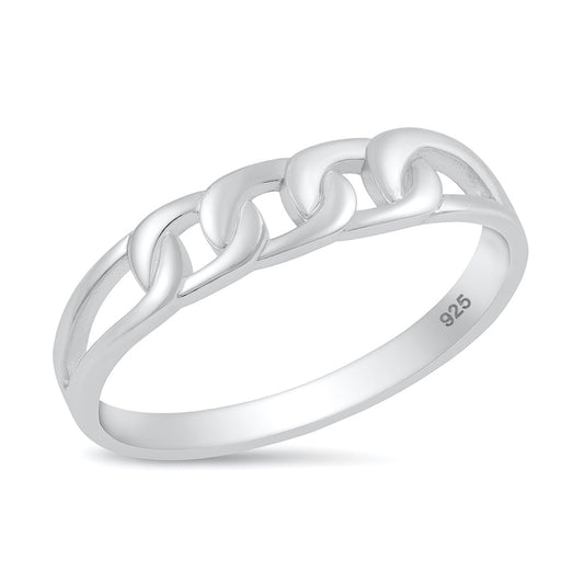 Silver Chain Link Ring