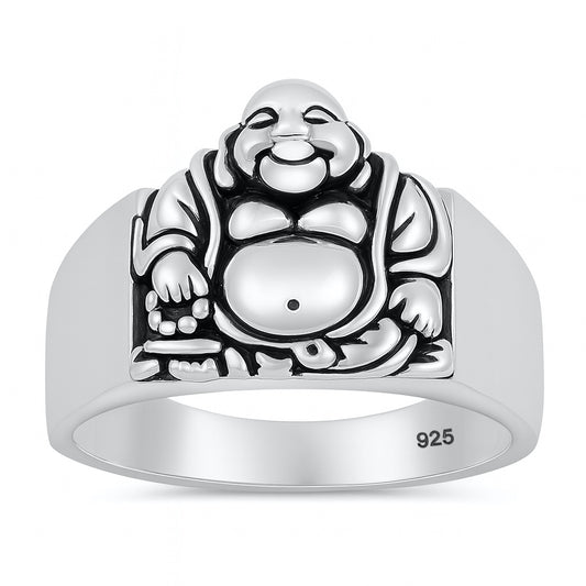 Silver Ring - Happy Buddha