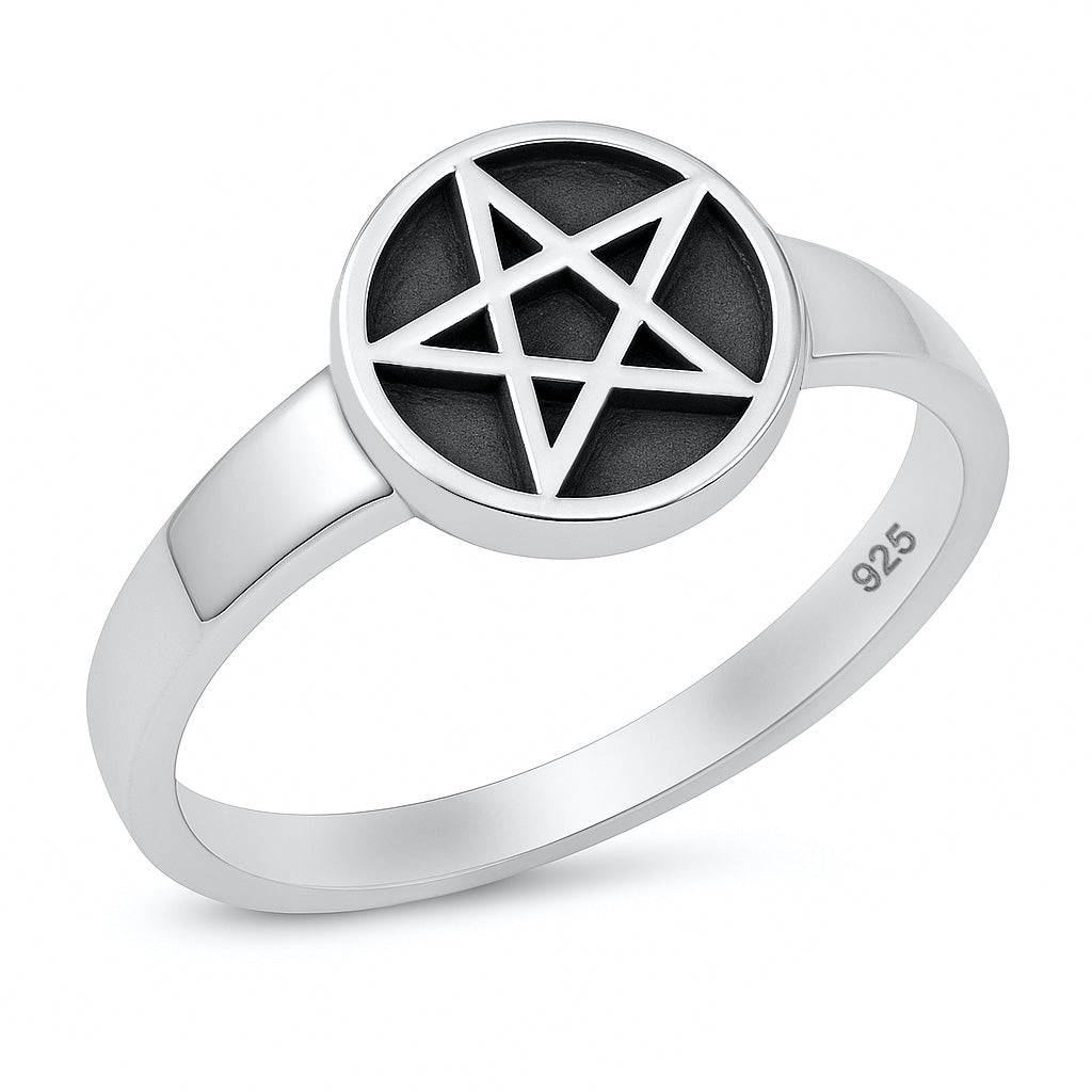 Silver Five-Point Star Ring