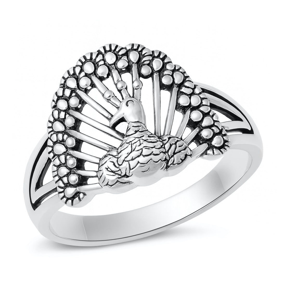Silver Ring - Peacock