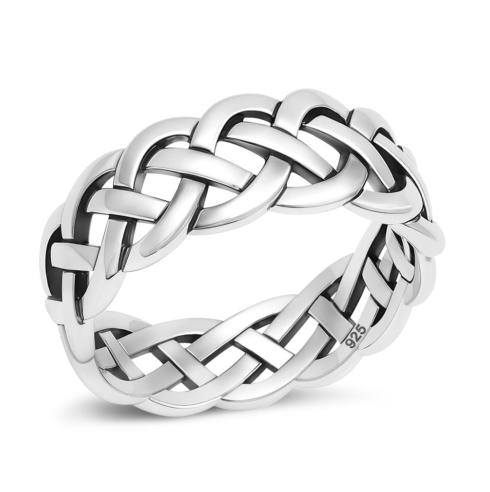 Silver Open Celtic Design Ring