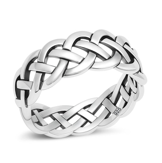 Silver Open Celtic Design Ring