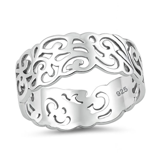 Silver Filigree Band Ring