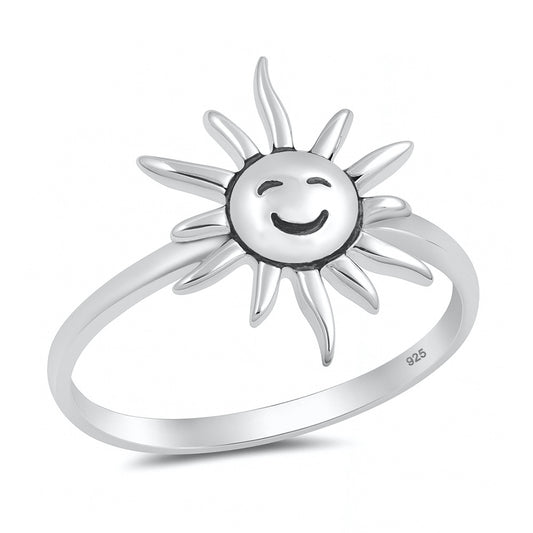 Silver Ring - Smiling Sun