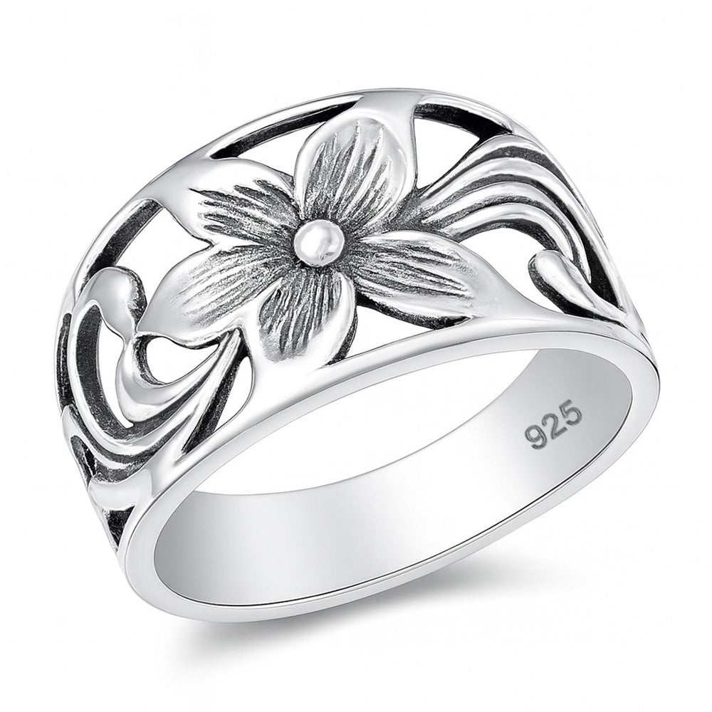 Silver Ring - Plumeria
