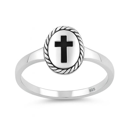 Silver Ring - Cross