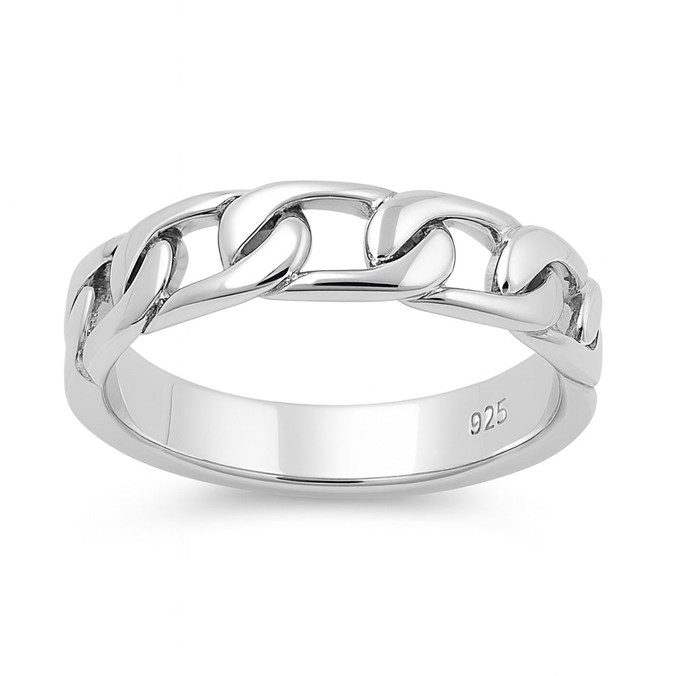 Silver Ring - Chain Links