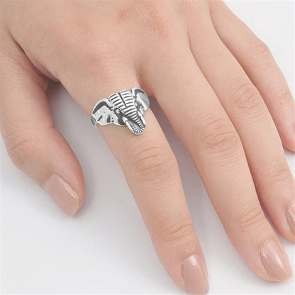 Silver Ring - Elephant Head