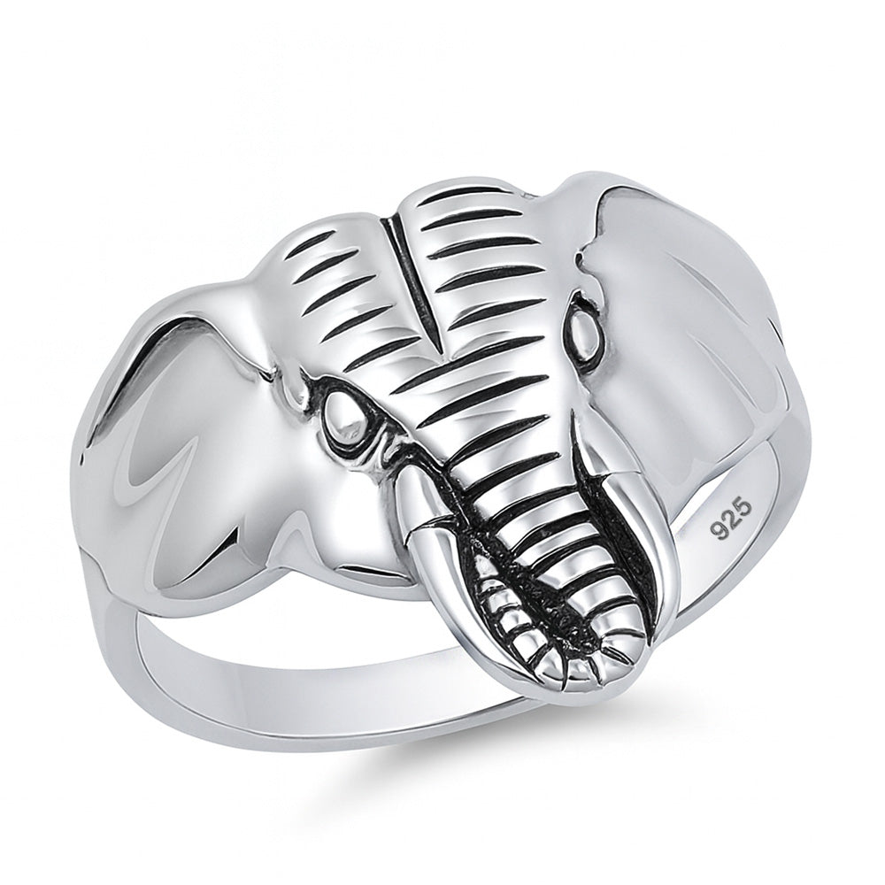 Silver Ring - Elephant Head