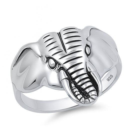 Silver Ring - Elephant Head