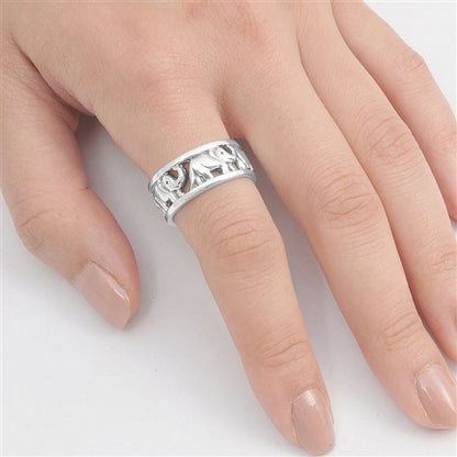 Silver Ring - Elephant