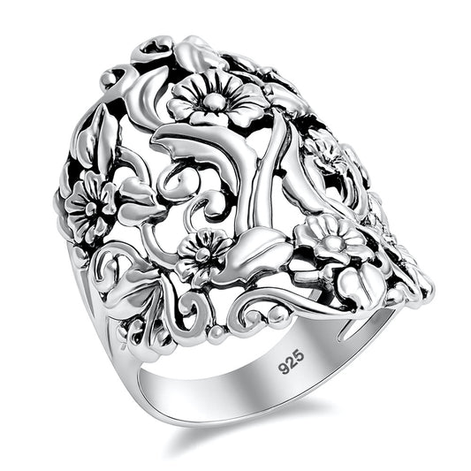 Silver Ring - Plumeria