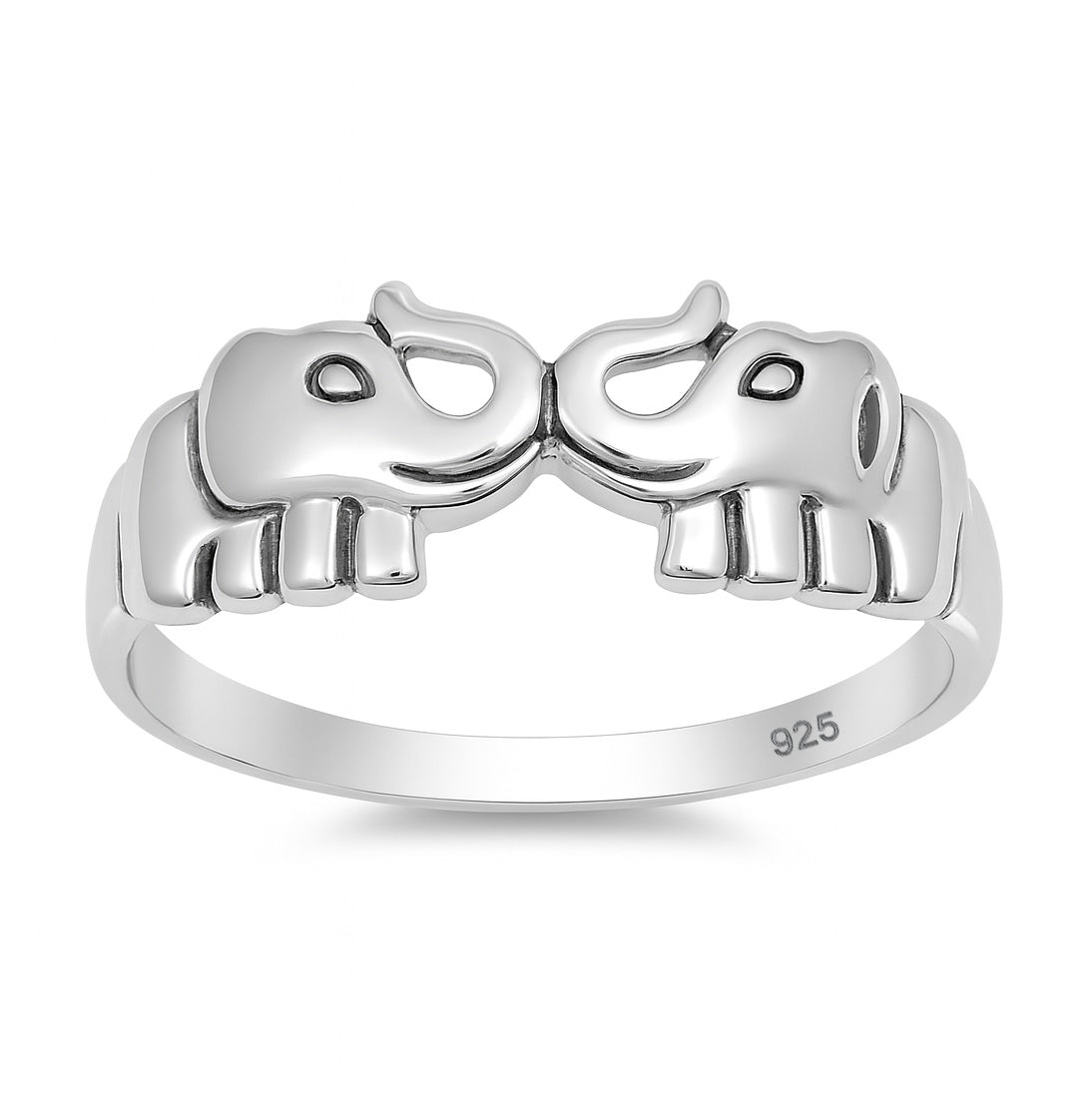 Silver Ring - Elephants