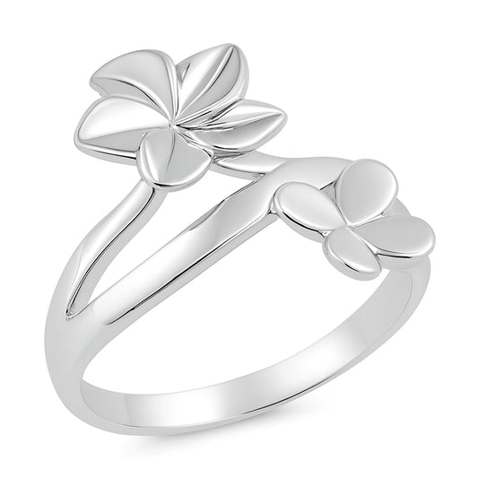 Silver Ring - Butterfly & Flower
