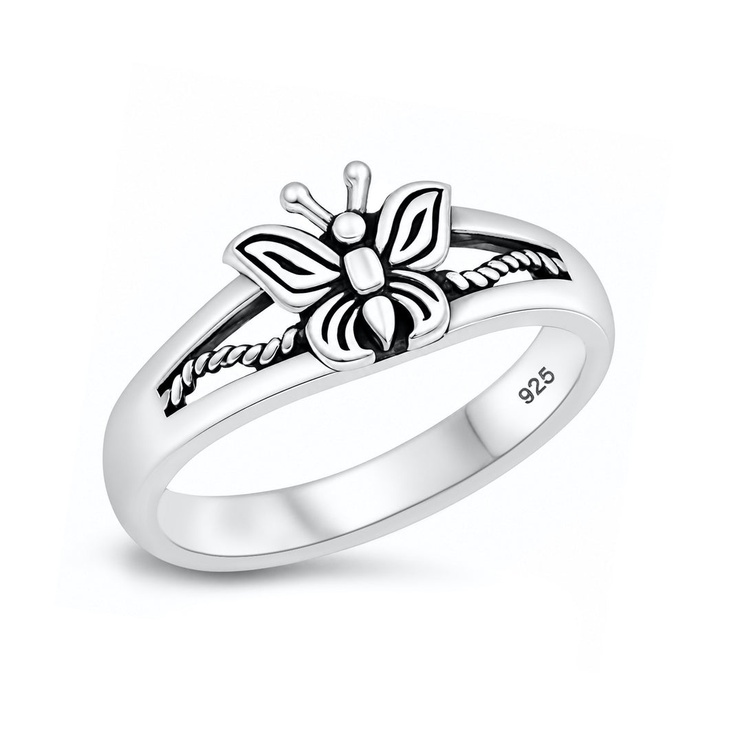 Silver Butterfly Ring