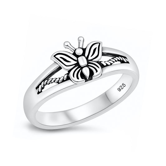 Silver Butterfly Ring